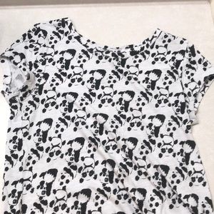 SO Panda T-Shirt Cutest Tee White and Black